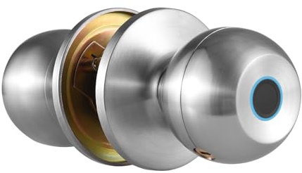 Swokely Bloqueo inteligente de entrada sin llave cerradura huella digital puerta botón TY App operación remota Tipo-C Puerto Batería recargable BT 3-en-1 huella digital/llave/App cerradura de puerta