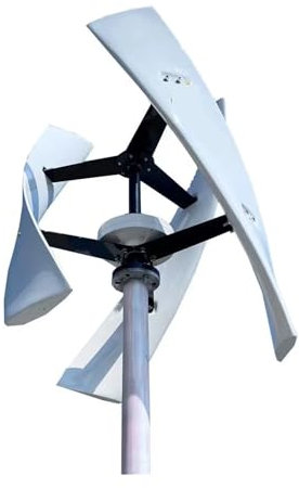 Generador de turbinas eólicas Generador de viento de energía alternativa, turbina aerogeneradora de eje Vertical, ventilador de molino de viento for uso doméstico, 1000w con alta eficiencia(White,12V_
