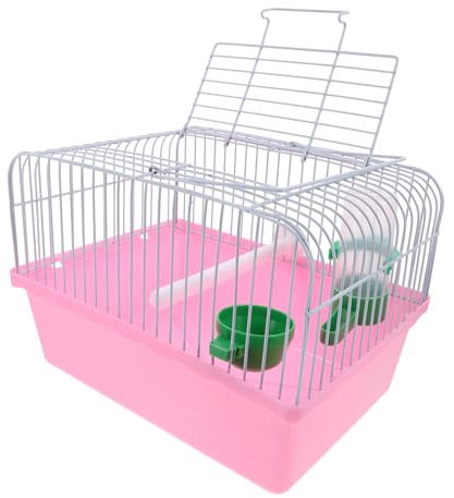 BELLIFFY Portable Bird Cage Waterer and Food Box Spacious Metal Carrier for Birds Travel-friendly Design for Parrots and Lovebirds Includes Essential Accessories for Comfort