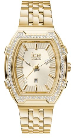 ICE-WATCH - Ice boliday Women Full Steel Almond Stones Full Steel SH - Montre dorée pour Femme avec Bracelet en Acier Inoxydable - 024971 (Small)