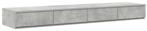 vidaXL Sänglådor Betonggrå 160 x 36,5 x 16,5 cm Konstruerat trä, Mycket förvaringsutrymme, minimalistiska sängbord, hållbara nattduksbord, kompakt möbel, moderna basmöbler till sovrum, konstruerat trä