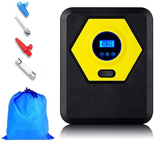PUTHLLA Bomba del neumático del compresor de Aire portátil para el Coche 1 2V DC Inflador para el Coche, Bicicleta, Motocicleta, Baloncesto y Otros