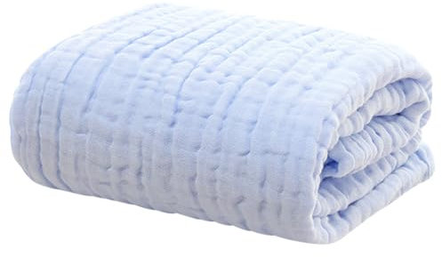 AOOPOO Musselin Babydecke 105 x 105 cm, Baby Pucktuch Musselin Decke 100% Baumwolle Dünne Atmungsaktive Sommerdecke Puckdecke Baby Swaddle Decke Tücher für Junge und Mädchen Neugeborene