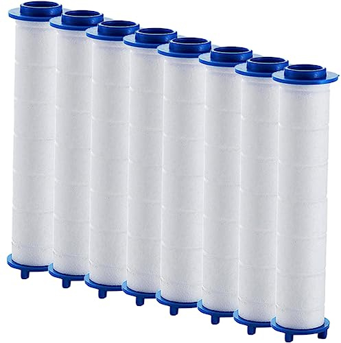 Homoyoyo Lot de 8 Cartouches Filtre Pommeau de Bain Anti Calcaire Filtre de Bain Remplaçable en Coton PP