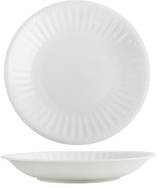 Plat alimentaire occidental créatif en relief exquis sous glaçure pour la maison française - Plat à grandes ailes de 33 cm.