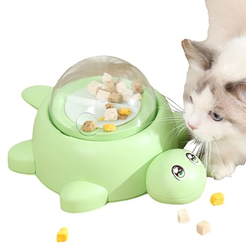 Duroecsain Distributeur de Snack | Jouet Distributeur Snack pour Animaux De Compagnie en Forme De Tortue - Bols pour Petits Animaux avec Distribution Lent Stimulation Mentale Entraînement