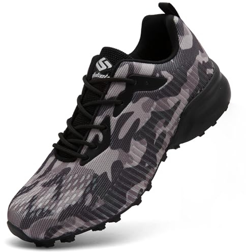ASOCO DREAM Chaussures de Trail Homme Chaussure de Randonnée Respirantes Antidérapantes Running Extérieur Fitness Chaussures de Marche,Camouflage,43 EU