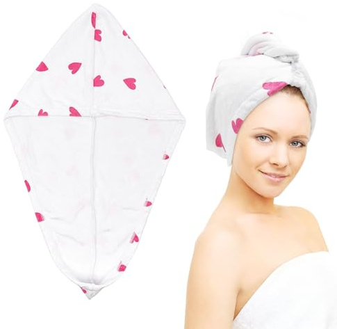 GYIOFAI Asciugamani Turbante in Microfibra, Super Assorbenti e a Asciugatura Rapida, con Design a Bottoni, Perfetti per Capelli Bagnati, Doccia e Spa