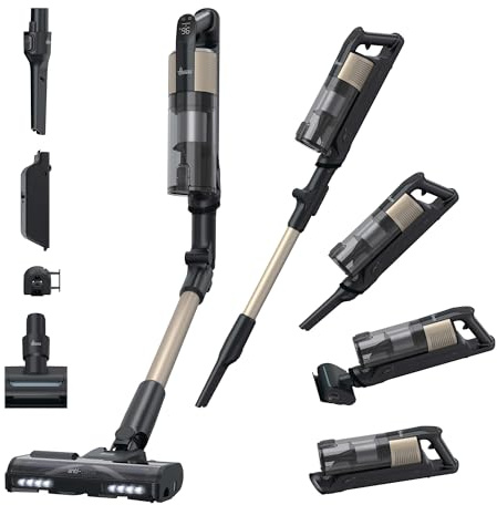 Hoover HF3 CORE Pet kabelloser Akku-Staubsauger | 60 Min Laufzeit | 300 W | Handstaubsauger mit Tierhaar-Düse gegen Haarverwicklung, Flexi-Rohr, 3 Modi, LED-Licht, Düse für alle Böden, Parkfunktion