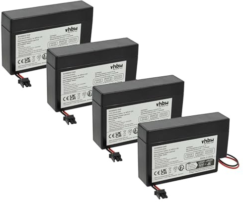 vhbw 4 x batteri kompatibel med Rollomatic DFR 2000 Nr 1 (800 mAh, 12 V, AGM, AMP kontakt)