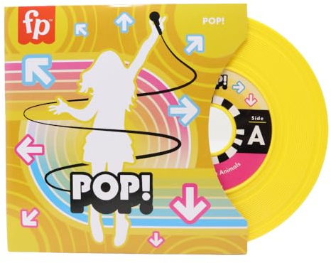 Pièce de rechange pour tourne-disque Fisher-Price Rockin' HXX58 – Disque de rechange double face avec couvercle – Chansons de musique pop