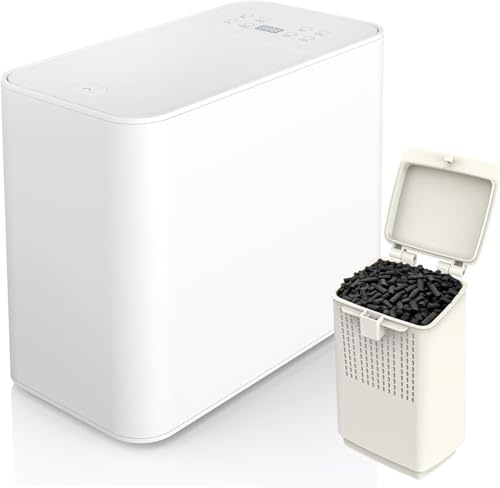 Compostiera elettrica per cucina, inodore, a basso rumore, autopulente, converte i rifiuti alimentari in fertilizzante organico in 4-6 ore per uso in giardino