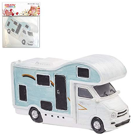 CREATIV DISCOUNT Miniatur Wohnmobil, ca. 8cm, weiß