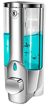 350 ML - Distributeur de Savon Liquide pour Salle de Bain - Manuel Mural - Shampooing - Désinfectant pour Les Mains - Liquide de de Bain - Distributeur de Savon avec Un Lock