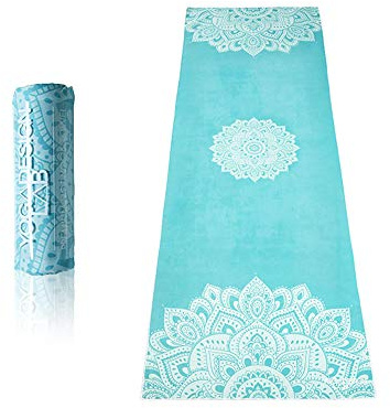 Yoga Design Lab Hot Yoga Handtuch | rutschfest, leicht, recyceltes, saugfähiges Mikrofaser Yogahandtuch | schnelltrocknend, waschmaschinenfest | Ideal für Hot Yoga, Sport, Reisen