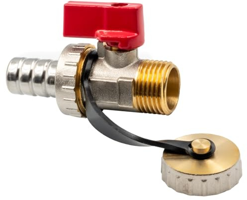 KFE Kugelhahn 1/2 – Füll- und Entleerungsventil für Kessel, Messing, 10 Bar, 120°C