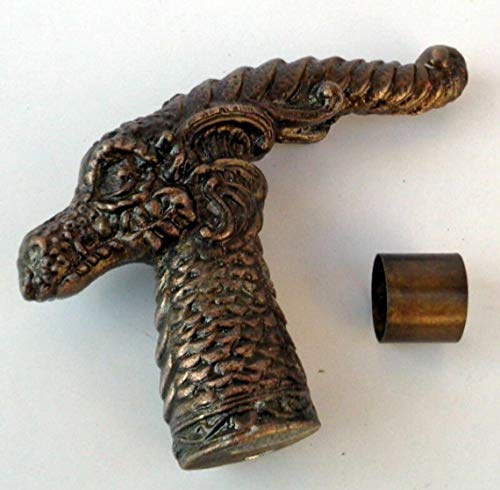 Vimal Nautical Longue tête de dragon avec poignée AL uniquement pour canne en bois