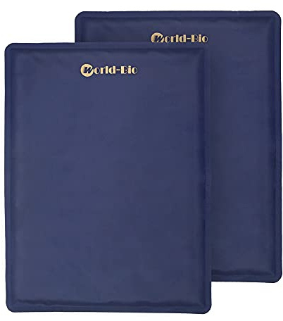 Large Gel Ice Pack 2 pack for Injuries Reusable, Flexible Hot Cold Therapy Pad for Hip, Back, Knee, Leg, Soothing Pain from Bruises & Sprains, Muscle Aches, Relief for Surgery, Back Pain 11.5 x 15.4