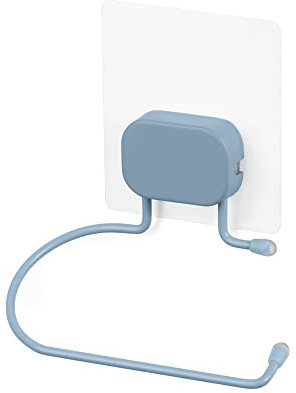 Compactor - Porta Rollos de Papel higiénico GRENA, tamaño M, Metal con Pintura en Polvo, Azul, 13 x 6,5 x 13,5 cm