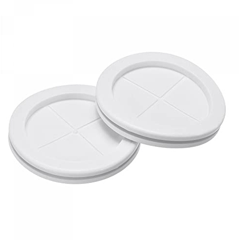 sourcing map Rubber Grommet Mount Dia 70mm Round Double-Sided for Wire Protection White Pack of 4