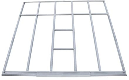 Duramax - Bodengestell für Schuppen - Metall - grau - 8x8