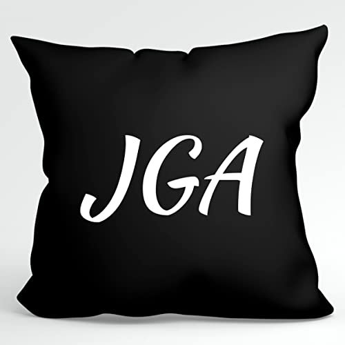 Huuraa Kissen JGA Junggesellenabschied Deko Kissenbezug 40x40cm Black mit Motiv für die Party vor der Hochzeit Geschenk Idee für Freunde und Familie