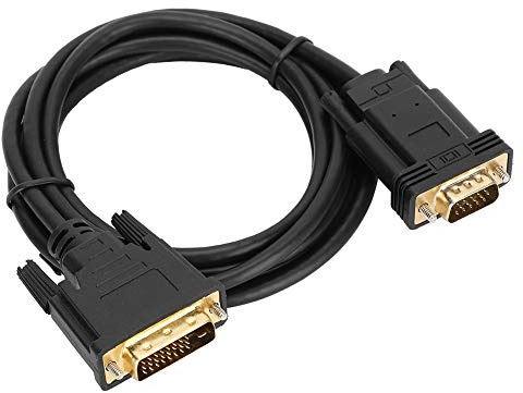 Dpofirs Cavo Video HD, Cavo Convertitore Maschio da 1080P DVI a VGA, Cavo Adattatore per Computer con Larghezza di Banda 1,65 Gbps per Win 95 Plug And Play