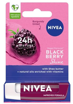 NIVEA Pflegende Lippenstift Blackberry Shine, 4,8g