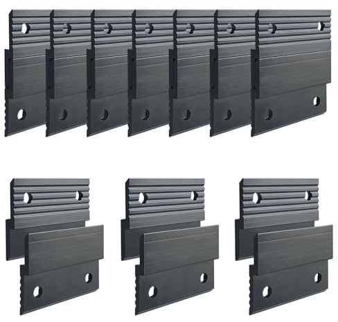 10 Paar französische Klampenaufhänger, 5,1 cm große französische Klampenaufhänger, robustes Aluminium, Z-Stange, Wandhalterung, Bilderaufhänger zum Aufhängen von Spiegeln, Bilderrahmen, Whiteboards,