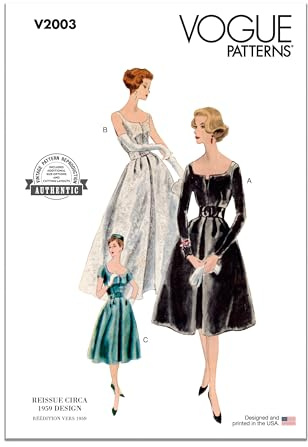 Vogue V2003U5 Damenkleid und Petticoat U5 (44-46-50-52)
