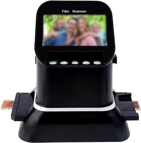 Scanner per diapositive di pellicole, scanner per pellicole ad alta risoluzione 120, supporta 5 tipi di pellicole 120, schermo LCD da 4,3 pollici, conversione di negativi 35 mm, 135, 126, 12