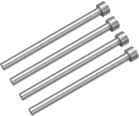 QUARKZMAN Broches d'Éjection Droites, Dia. 6mm (0,24) Acier 65Mn Pointe Ronde Poinçon de 100mm (3,94) de Long pour la Maintenance Mécanique 4 Pièces