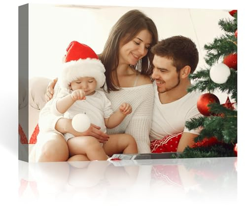 Leinwand Personalisiert Foto (HD-Drucke), Fotos auf Leinwand als Geburtstagsgeschenke, Weihnachtsgeschenke, Fotoleinwand Eigenes Bild für Familie und Haustieren, Foto Leinwand für Wandkunst (20x15cm)