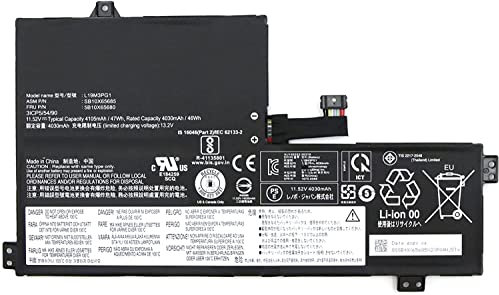 11.52V 47Wh L19M3PG1 L19C3PG1 L19L3PG1 SB10X68685 5B10X65680 5B11A25394 Replacement Laptop Battery for Lenovo 100e 300e Chromebook 2nd Gen en AST 82CE Series