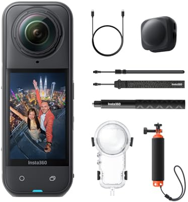 Insta360 X5 Invisible Dive Bundle - Waterproof 8K 360° Action Camera, Invisible Selfie Stick Effect, Leading Low Light, 3-Hour Battery, Clear Audio, Stabilization, AI Editing, Vivid Colors