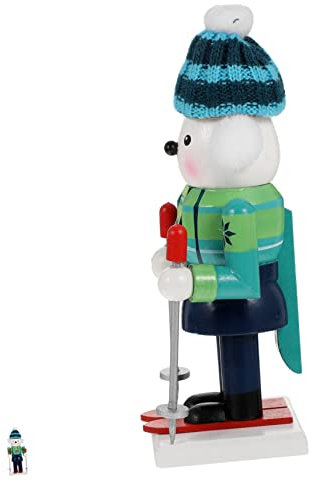 MOLUCKFU Adorable Nutcracker De Madera Forma De Animales para Decoración Navideña Adorno De Escritorio y Fiesta para Hogar y Oficina Encantador para Adultos