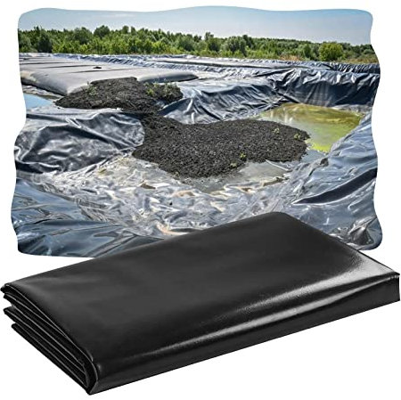 Bâche en polyéthylène renforcé pour bassin koï jardin piscine et irrigation épaisse 35S Noir 1 x 2 m