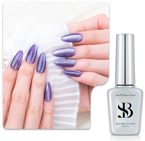Sun&Beam Nails One-Step Gel Nagellack 3-in-1 Magnetisch 12ml｜Ohne Base & Top Coat｜UV-Licht empfohlen｜Leicht zu entfernen (#641 Amethystnacht)