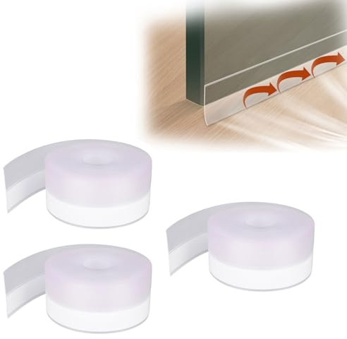 Furforstk Draft Excluder for Doors 3.5cm*15m Door Draft Excluder Strip, Door Brush Strip (Energy-Saving) Draught Excluders for Doors, Ideal for Soundproofing and Cold Protection