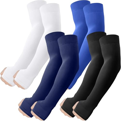 fuinloth Manicotti con foro per pollice Braccia per Uomo e Donna, Ideali per Sportivi Padel Basket Pallavolo