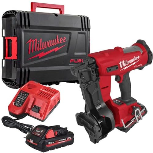 Kit de cloueuse à toiture Milwaukee M18FRCN45-302X Fuel 18v - 2 batteries de 5 Ah, chargeur et étui