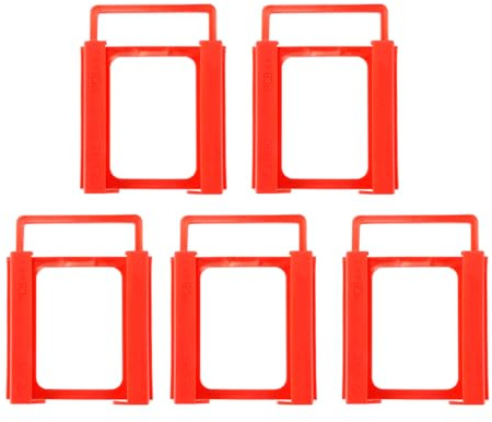 Ausi Support de montage universel pour disque dur SSD de 2,5 à 3,5 pouces, en plastique, rouge, 5 pièces