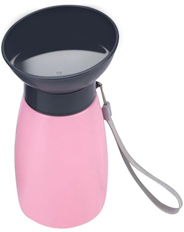 Botella portátil para perros, botella de senderismo de 600 ml para perros, recipiente para beber a prueba de fugas para viajes, paseos al aire libre, senderismo, mochila de viaje por carretera