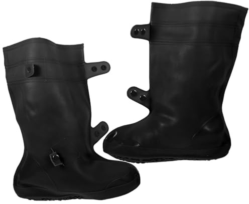 Cabilock Couvre-Bottes Imperméables Réutilisables Taille Xxxl pour Adultes sur-Bottes en Caoutchouc Épais Antidérapantes Semelle Résistante à L’Usure Protection Pluie et Neige pour