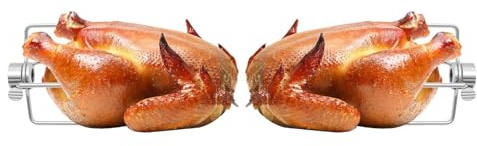 Fleischklammer für Drehspieß 2er Set Rostfrei Edelstahl Fleischnadel Hilfreiches Werkzeug Glatte Kanten Fleischnadeln für Grillspieß Edelstahl Fleischgabeln für Fleisch, Truthahn, Schinken