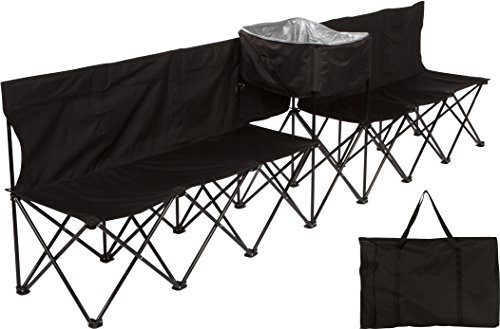 Trademark Innovations Unisex Teambank, schwarz, 6-Sitzer