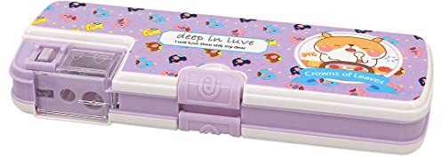 Supertool HA3098PL Cartoon Anspitzer Federmäppchen, SUPERTOOL Lovely Princess Kunststoff Federmäppchen, Niedlicher Stifthalter Etui mit Spitzer für Schule, Studenten, Mädchen, Jungen (1 Stück)