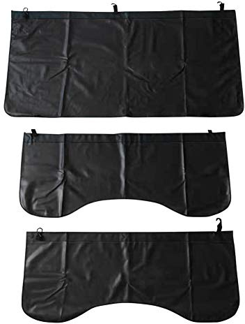 3Pcs Set Car Protective Fender Covers Automotive Magnetic Protective Mat for Repair PU Leather Fender Cover Work Mat, Scratching Prevention Mat Pad with Hooks (Size L)