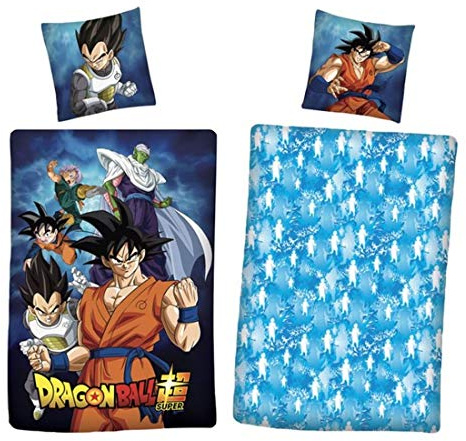 Difuzed S.P.R.L. Dragonball Super Kinder Bettwäsche-Set Baumwolle Bettbezug 140 x 200 cm + Kissenbezug 65x65 cm, NI-006DBS-DV, One Size