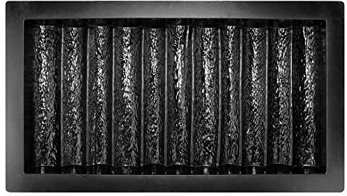 @tec Betonform Beetumrandung Palisade Holzoptik 25x50x5cm aus ABS Kunststoff, Beton Gießformen für DIY Beeteinfassung, Rasenkante